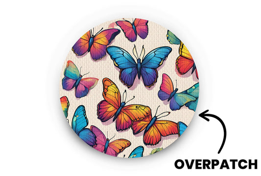 Colourful Butterflies Patch - Overpatches for Single diabetes supplies and insulin pumps
