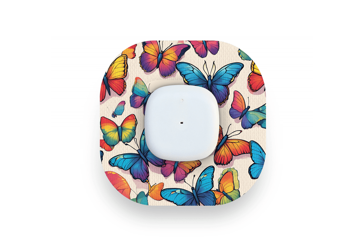 Colourful Butterflies Patch - Simplera for Single diabetes supplies and insulin pumps