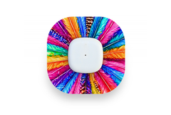 Colourful Feathers Patch for Simplera diabetes supplies and insulin pumps