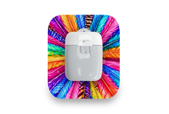 Colourful Feathers Patch for TouchCare® Nano 300U pump diabetes supplies and insulin pumps