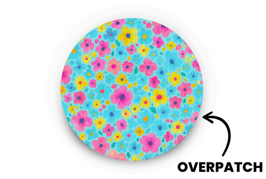 Confetti Flowers Patch - Overpatches for Single diabetes supplies and insulin pumps