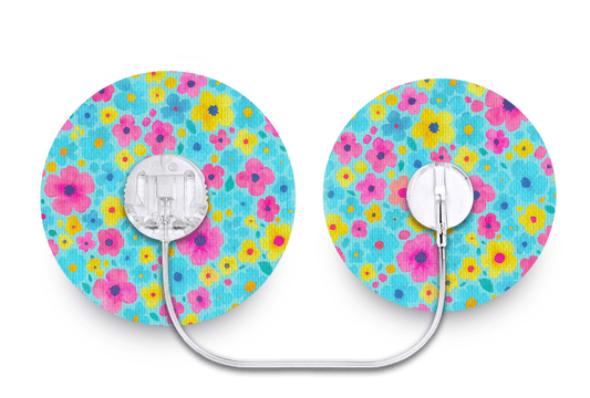 Confetti Flowers Patch - Tru - Steel for Single diabetes supplies and insulin pumps