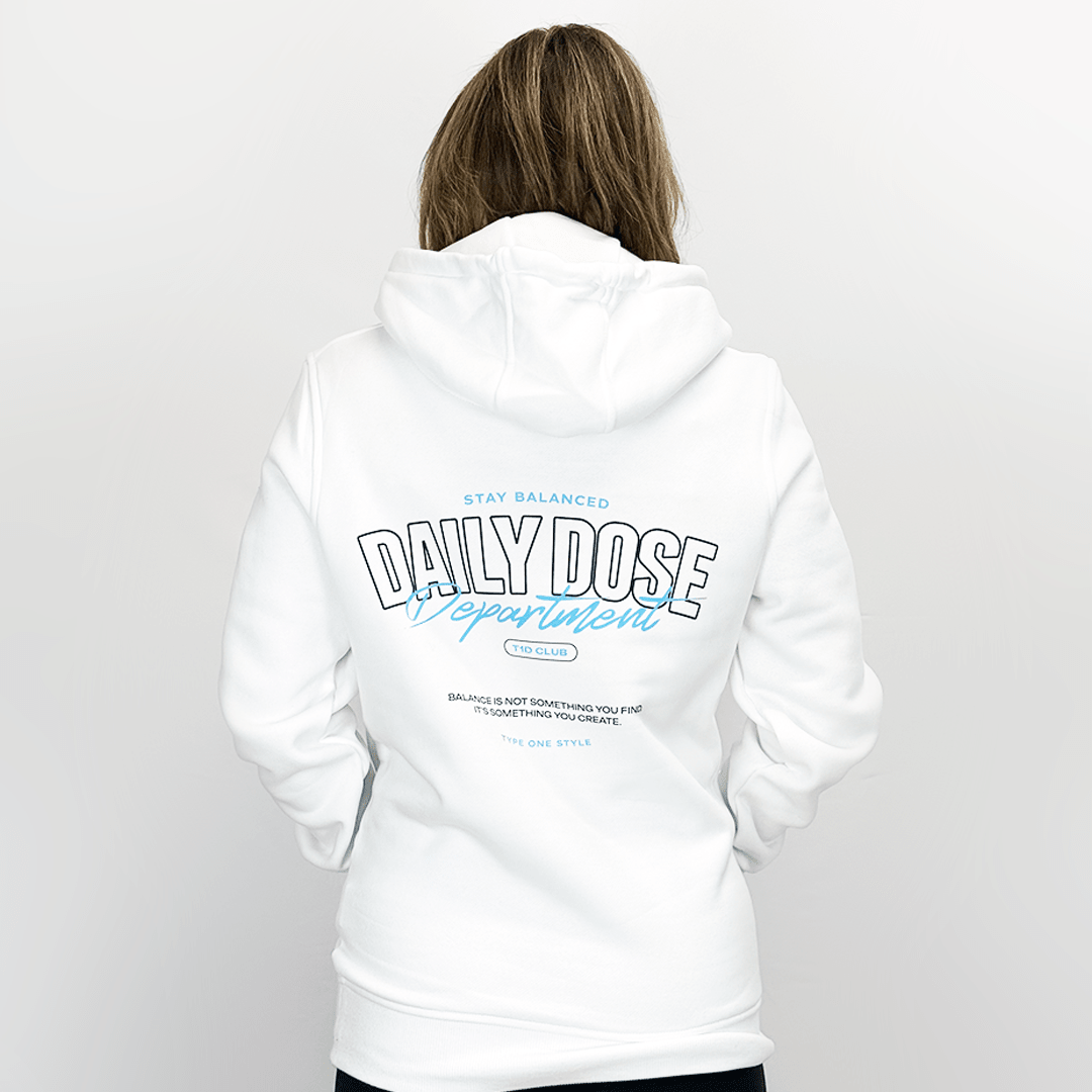 Daily Dose Hoodie for Beige diabetes supplies and insulin pumps