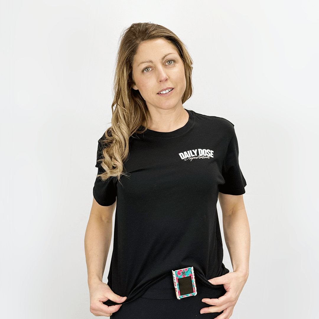 Daily Dose T-Shirt for Black diabetes supplies and insulin pumps
