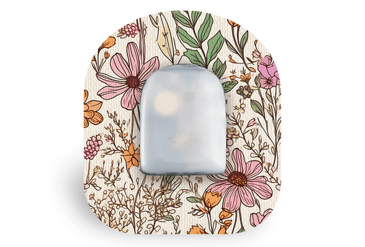 Dainty Daisies Patch - Omnipod for Single diabetes supplies and insulin pumps