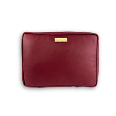 Deep Red Luxury T1D Essentials Bag for diabetes supplies and insulin pumps