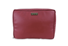 Deep Red Luxury T1D Essentials Bag for diabetes supplies and insulin pumps