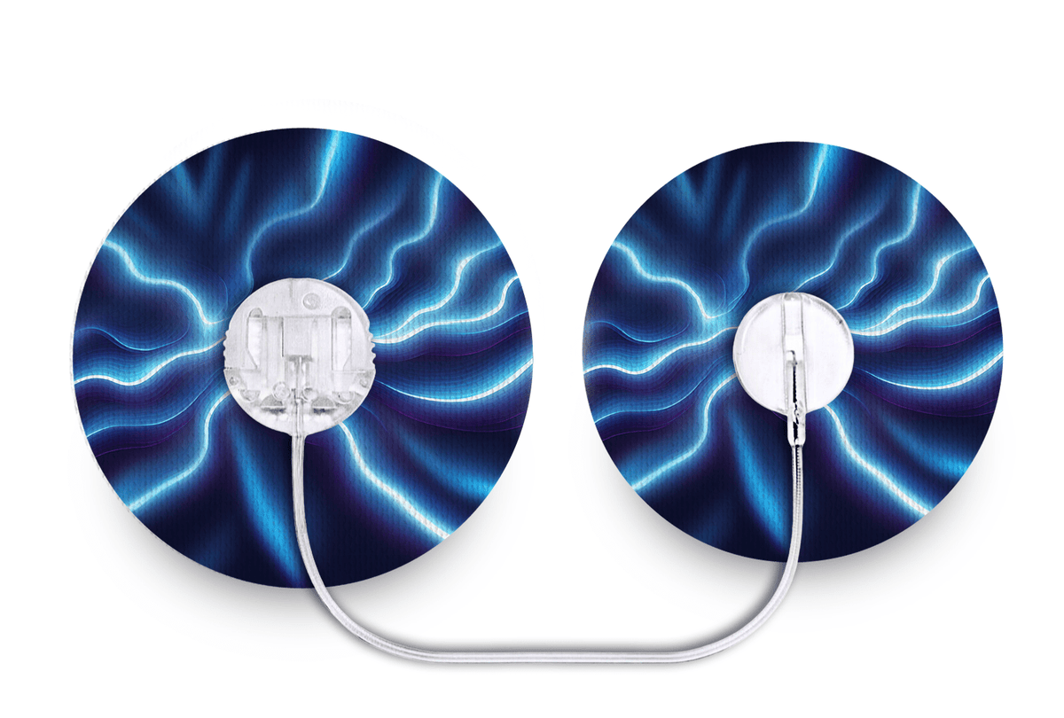 Electric Blue Patch - Tru - Steel for Single diabetes supplies and insulin pumps