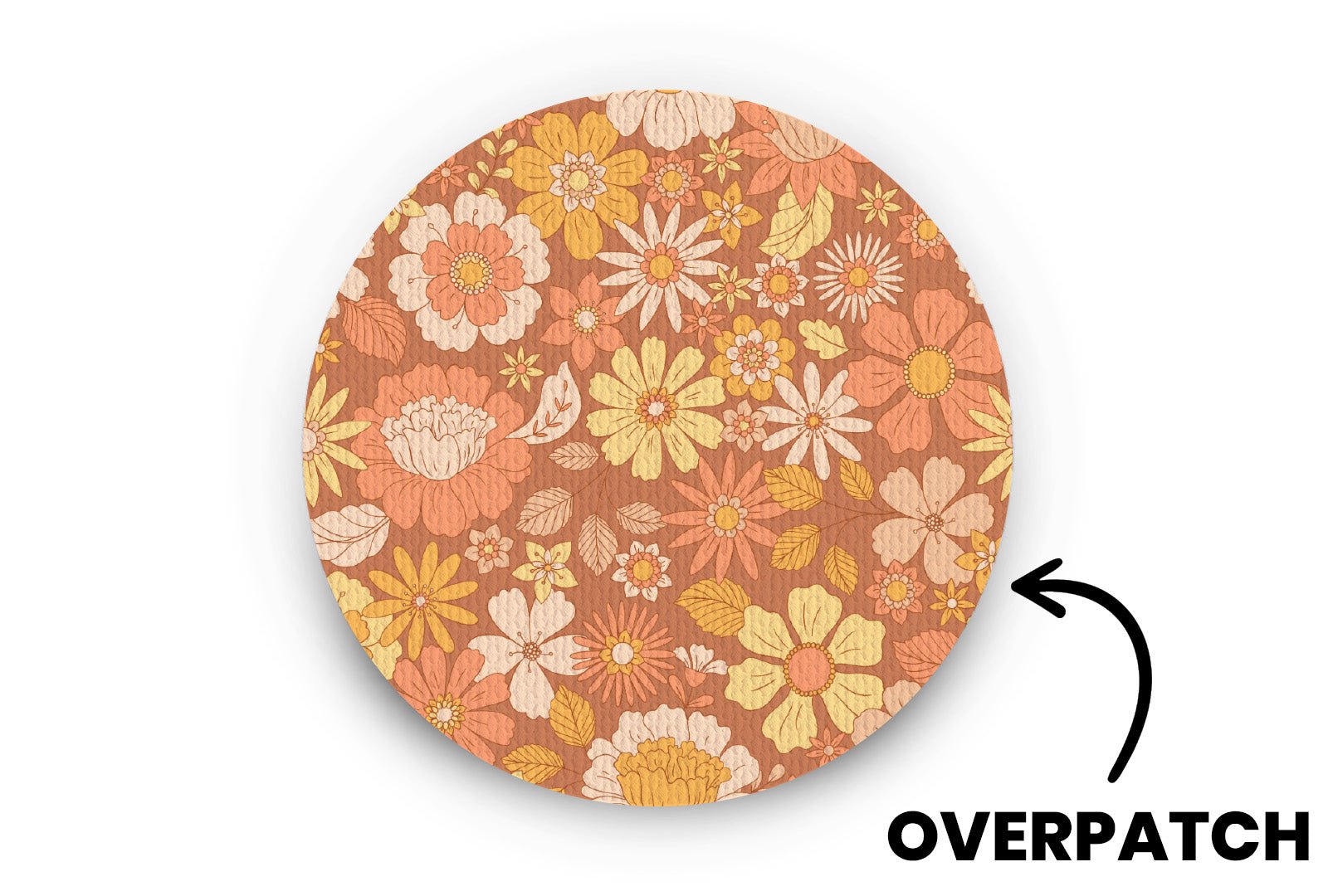 Fall Flowers Patch - Overpatches for Single diabetes supplies and insulin pumps