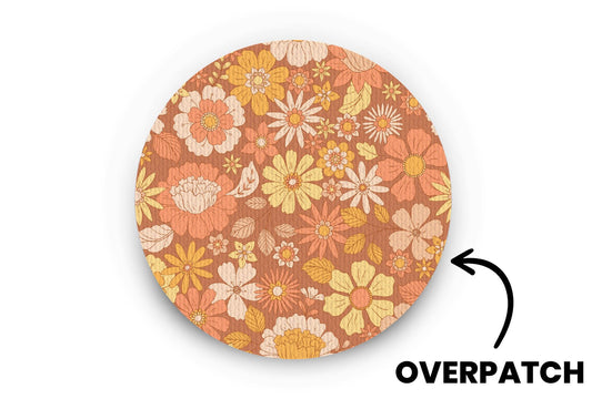 Fall Flowers Patch - Overpatches for Single diabetes supplies and insulin pumps