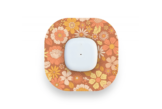 Fall Flowers Patch - Simplera for Single diabetes supplies and insulin pumps