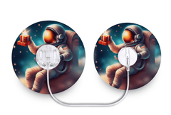 Festive Astronaut Patch for Tru - Steel diabetes supplies and insulin pumps