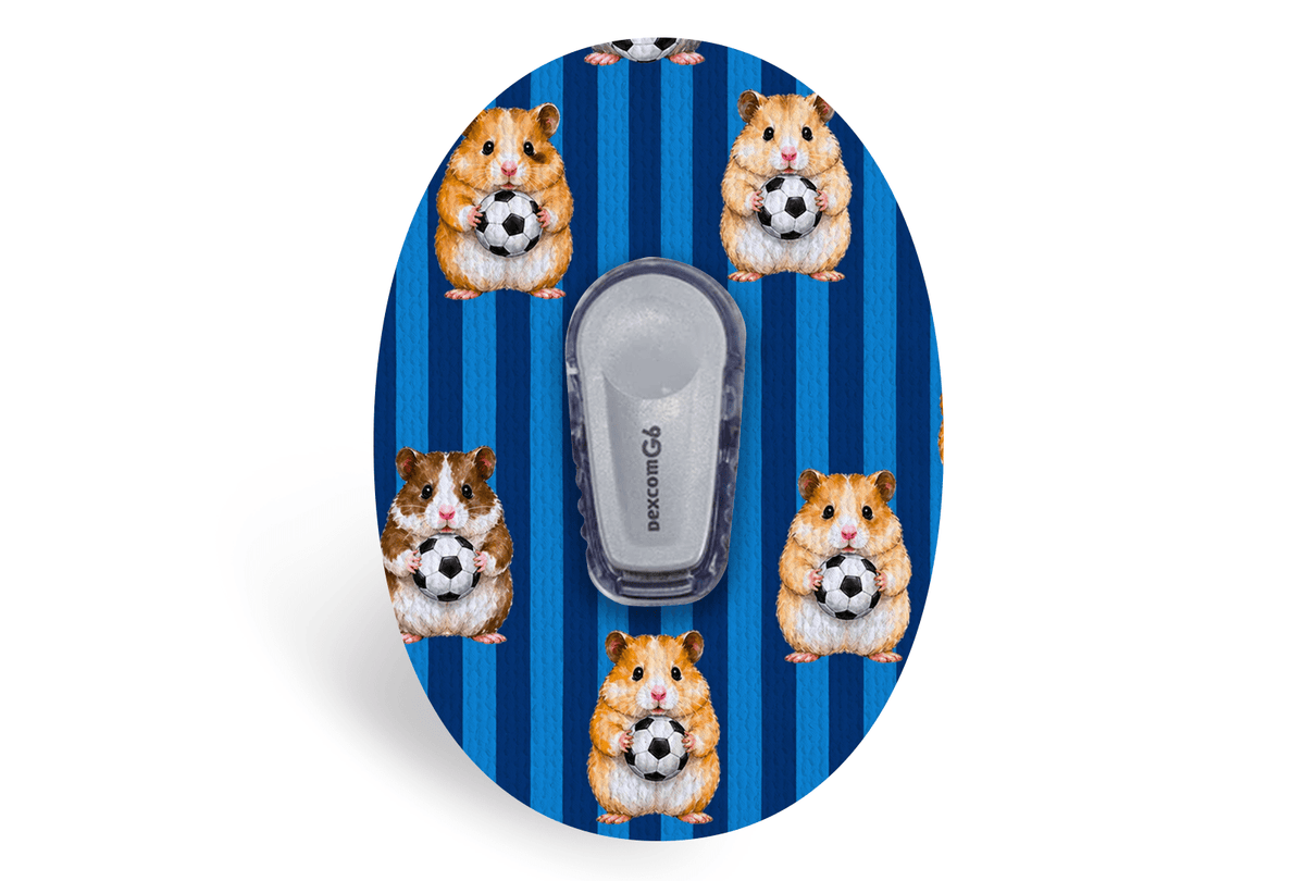 Football Hamsters Patch - Dexcom G6 / One for Single diabetes supplies and insulin pumps