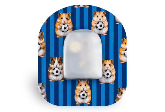 Fußball-Hamster-Aufnäher – Für Omnipod® für einzelne Diabetes-Verbrauchsmaterialien und Insulinpumpen