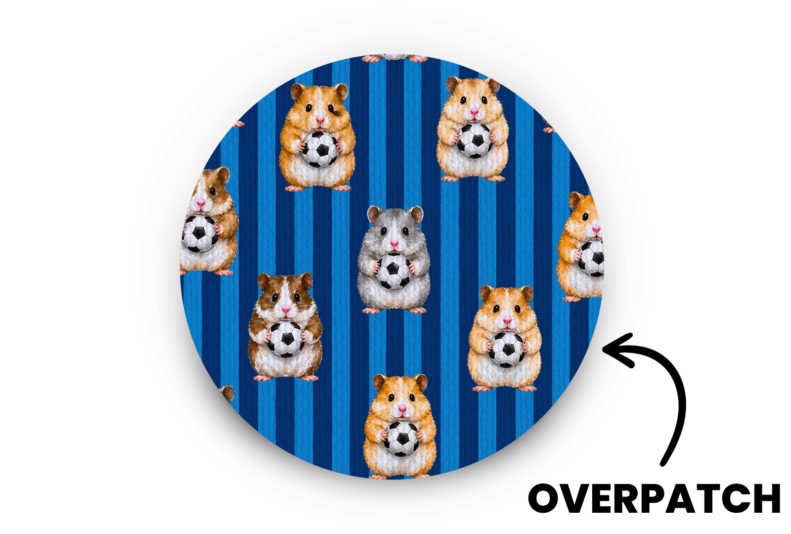 Football Hamsters Patch - Overpatches for Single diabetes supplies and insulin pumps