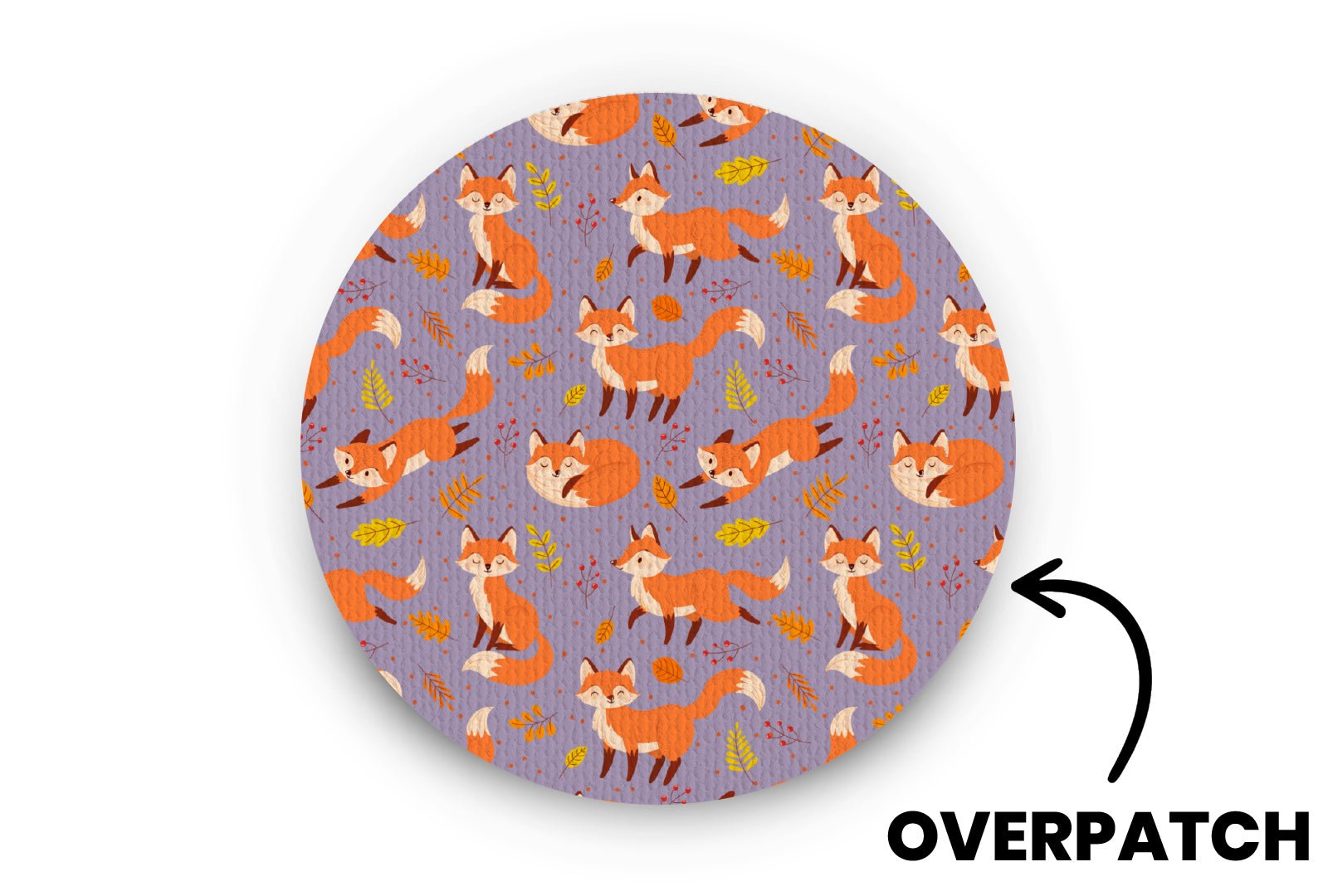 Fox in the Fall Patch - Overpatches for Single diabetes supplies and insulin pumps