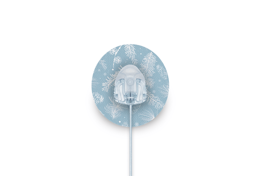 Frosty Feathers Patch - Autosoft 90 for Single diabetes supplies and insulin pumps