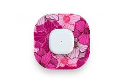Fuchsia Florals Patch - Simplera for Single diabetes supplies and insulin pumps
