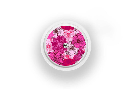 Fuchsia Flowers Sticker for Novopen 4, 5, 6, or Echo diabetes supplies and insulin pumps