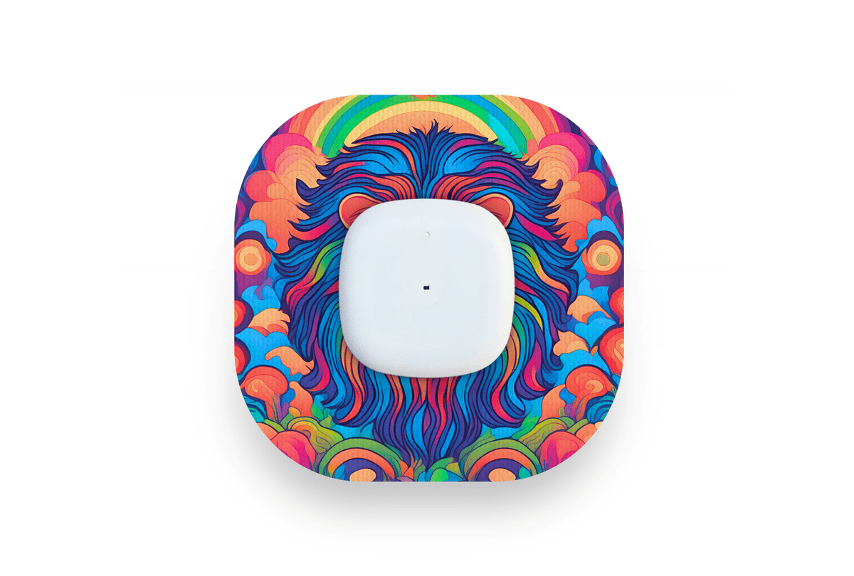 Funky Lion Patch - Simplera for Single diabetes supplies and insulin pumps