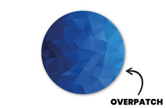 Geometric Blue Patch - Overpatches for Single diabetes supplies and insulin pumps