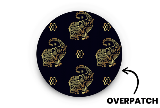 Gold Elephants Patch - Overpatches for Single diabetes supplies and insulin pumps
