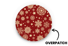 Golden Snowflakes Patch - Overpatches for Single diabetes supplies and insulin pumps