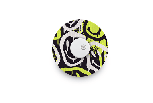 Graffiti Smiles Patch - Libre 3 for Single diabetes supplies and insulin pumps