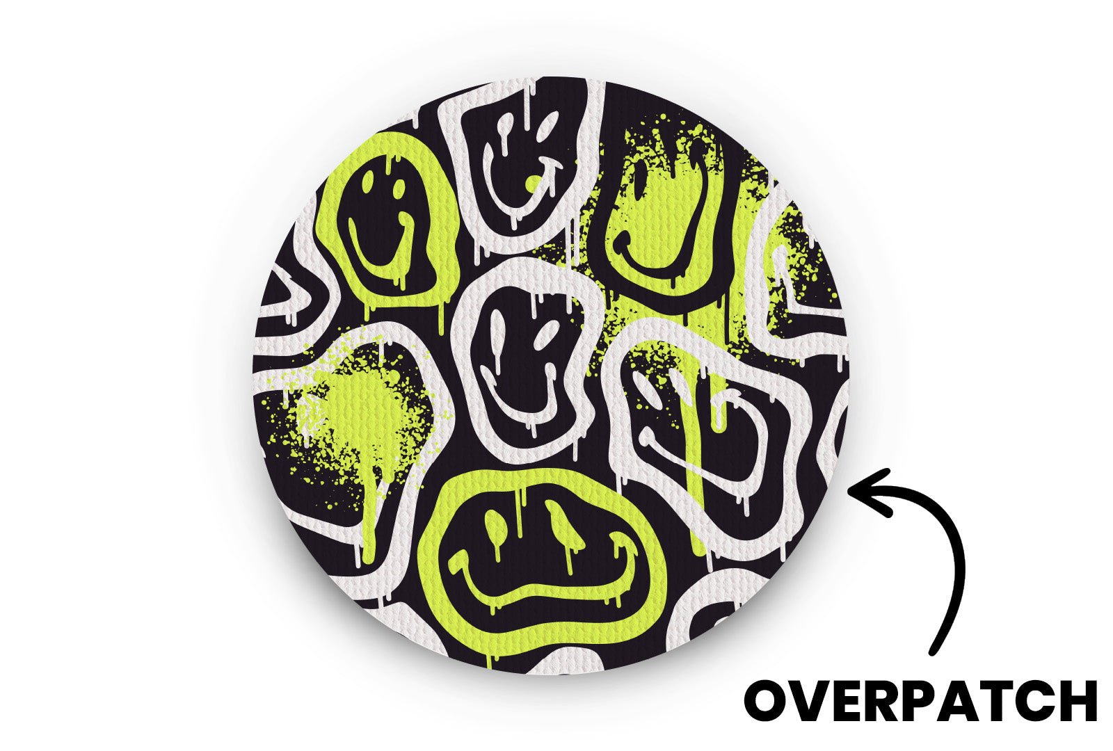 Graffiti Smiles Patch - Overpatches for Single diabetes supplies and insulin pumps