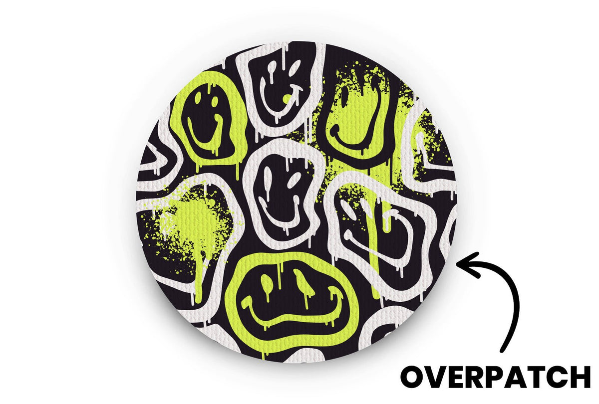 Graffiti Smiles Patch - Overpatches for Single diabetes supplies and insulin pumps
