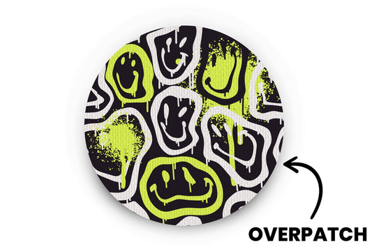 Graffiti Smiles Patch - Overpatches for Single diabetes supplies and insulin pumps