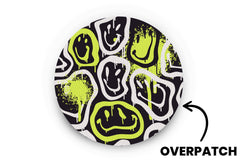 Graffiti Smiles Patch - Overpatches for Single diabetes supplies and insulin pumps