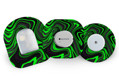 Green Swirl Patch for Freestyle Libre 2 diabetes supplies and insulin pumps
