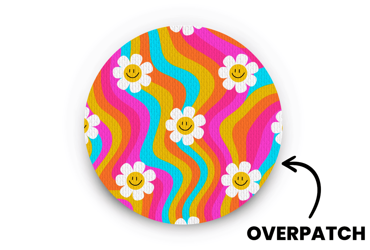 Groovy Daisy Patch - Overpatches for Single diabetes supplies and insulin pumps