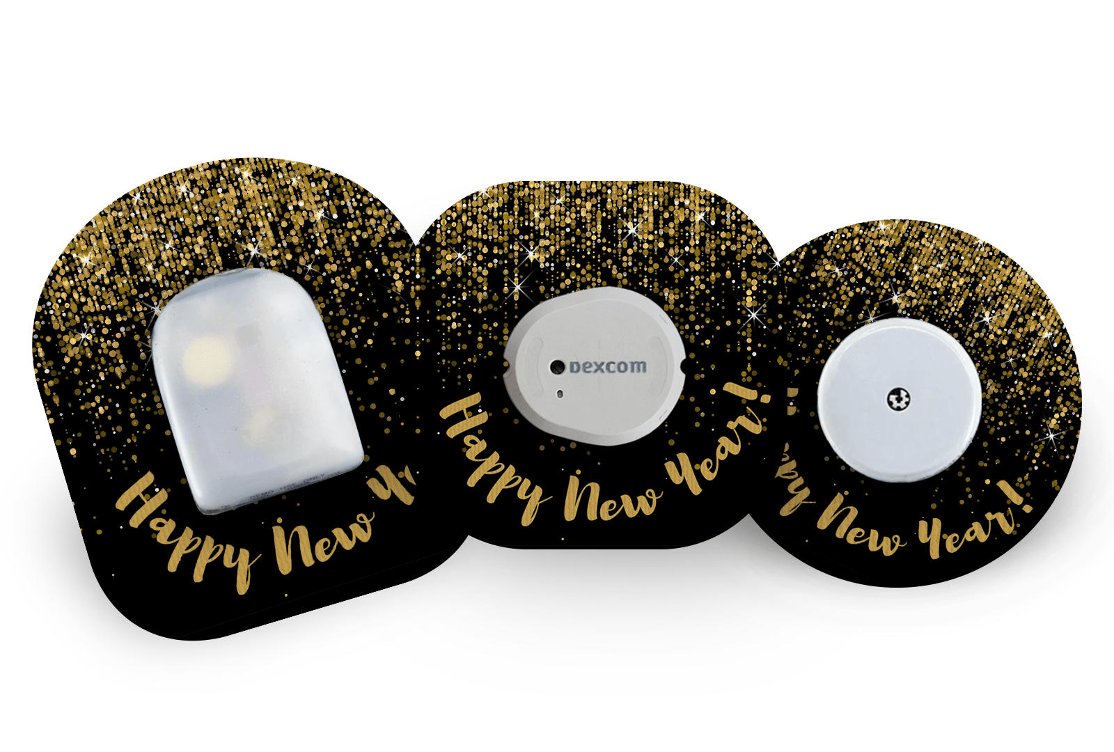 Happy New Year Patch for Freestyle Libre 2 diabetes supplies and insulin pumps