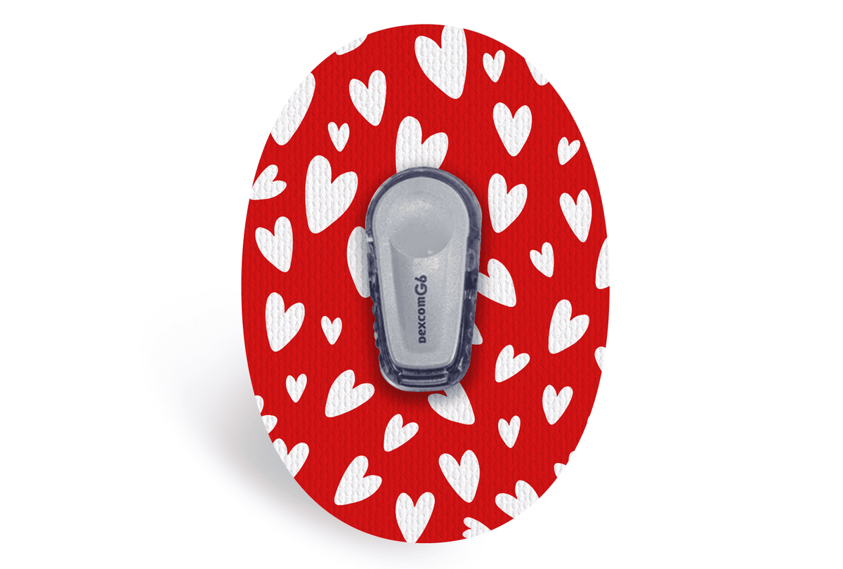 Heart Throb Patch - Dexcom G6 / One for Single diabetes supplies and insulin pumps