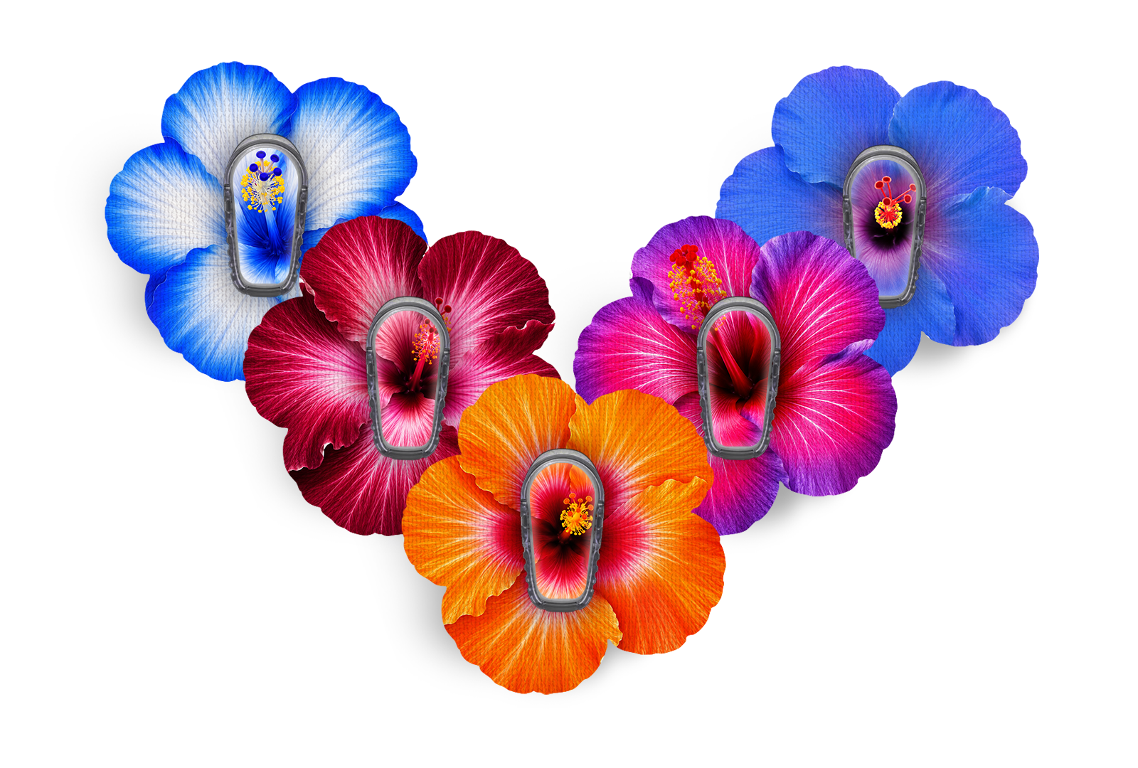 Hibiscus Patch Pack for Dexcom G6 / One diabetes supplies and insulin pumps