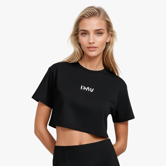 Highs and Lows Crop T-Shirt for Black diabetes supplies and insulin pumps