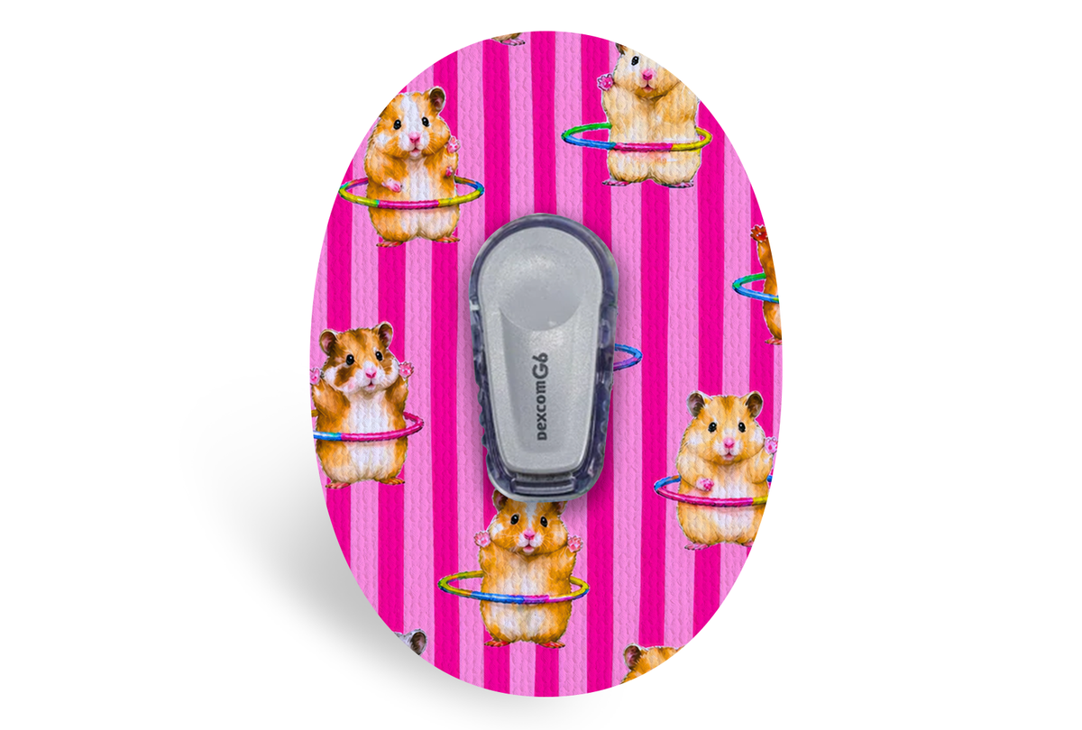 Hula Hamsters Patch for Dexcom G6 / One diabetes supplies and insulin pumps