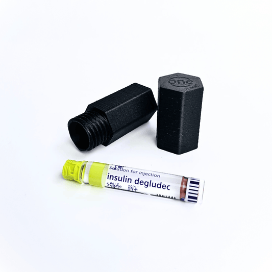 Insulin Vial Case - Black (3ml) for Black diabetes supplies and insulin pumps