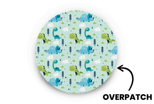 Light Dinosaurs Patch - Overpatches for Single diabetes supplies and insulin pumps