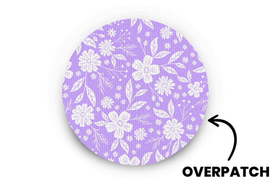 Lilac Bloom Patch - Overpatches for Single diabetes supplies and insulin pumps