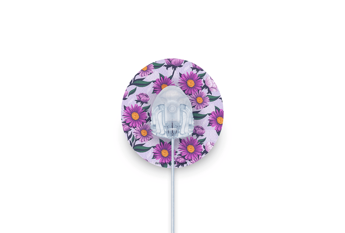 Lilac Daisy Patch for Autosoft 90 diabetes supplies and insulin pumps