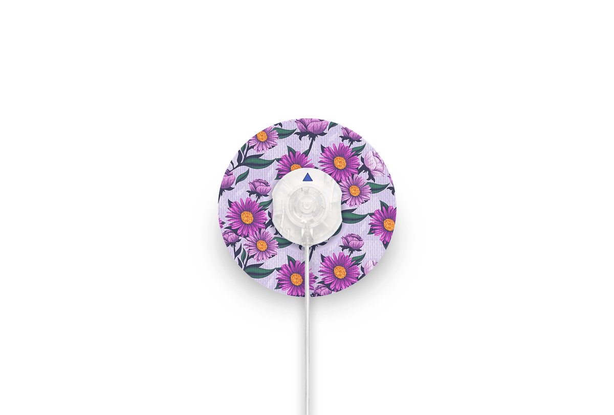 Lilac Daisy Patch for Minimed QuickSet diabetes supplies and insulin pumps