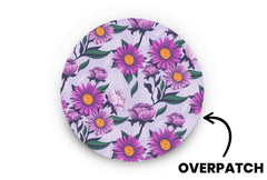 Lilac Daisy Patch - Overpatches for Single diabetes supplies and insulin pumps