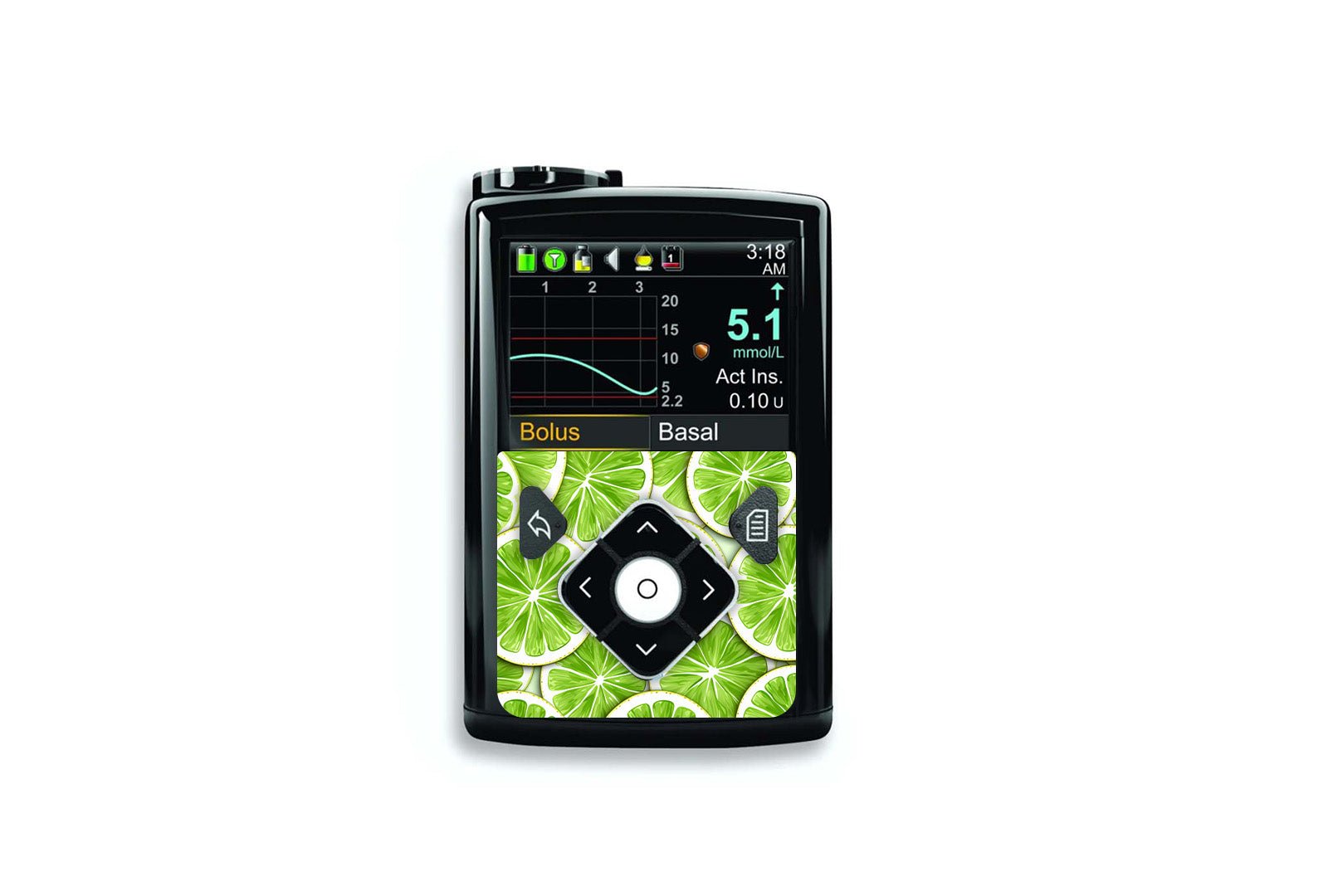 Lime Sticker for Novopen 4, 5, 6, or Echo diabetes supplies and insulin pumps
