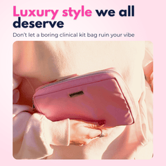 Luxury T1D Essentials Bags for Luxury Classic Black diabetes supplies and insulin pumps