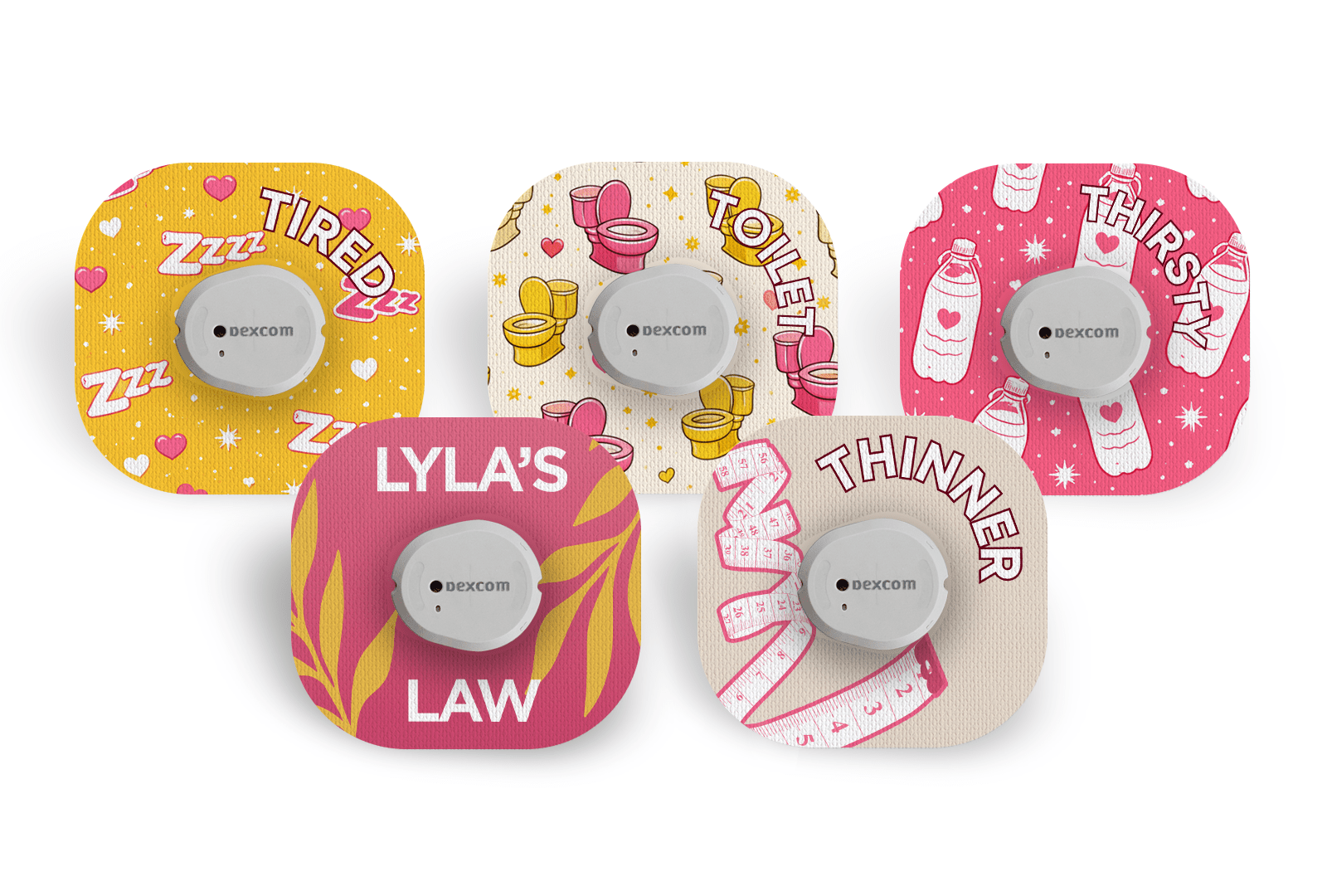 Lyla's Law Patch Pack for Dexcom G7 / One+ diabetes supplies and insulin pumps