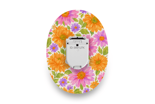 Nostalgic Flowers Patch - Glucomen Day for Single diabetes supplies and insulin pumps