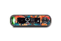 Orange Bloom Sticker for Novopen 4, 5, 6, or Echo diabetes supplies and insulin pumps